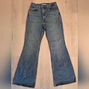 Levis Jeans Womens 29X32 Blue Denim Pants 726 Flare High Rise Stretch Boho 70s